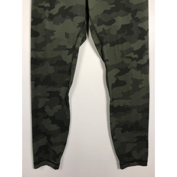 Lululemon Women's 10 Align High Rise Pant 25" Green Camo Leggings Athletic Yoga - Picture 4 of 10